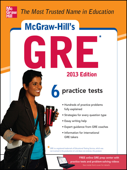 Cover image for McGraw-Hill's GRE, 2013 Edition
